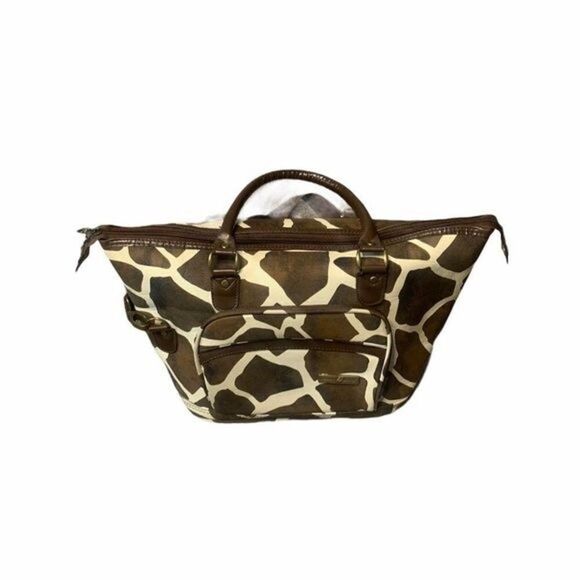 Isabella’s Journey Giraffe Print Weekender Bag - Picture 1 of 10